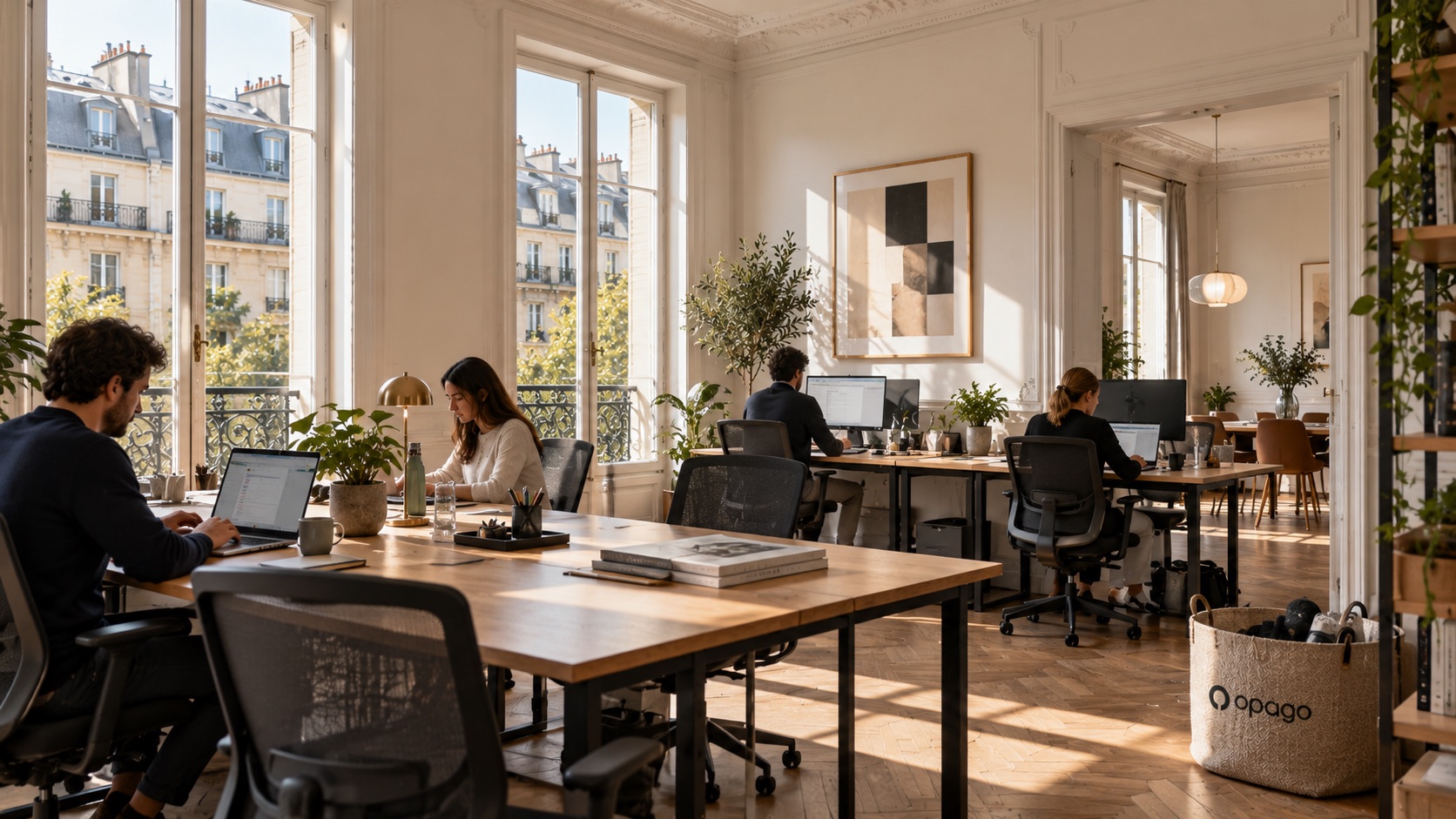 Bureaux parisiens nettoyés par les équipes Opago